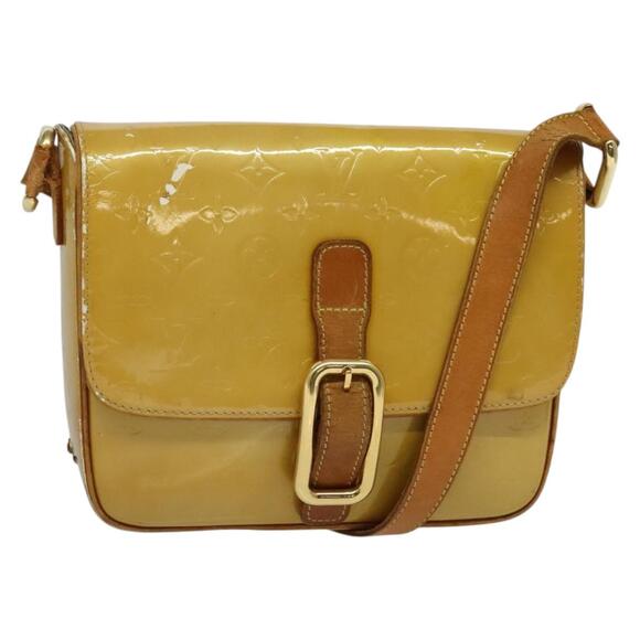 LOUIS VUITTON Monogram Vernis Christie GM Shoulder Bag Beige M91147 - Picture 1 of 12